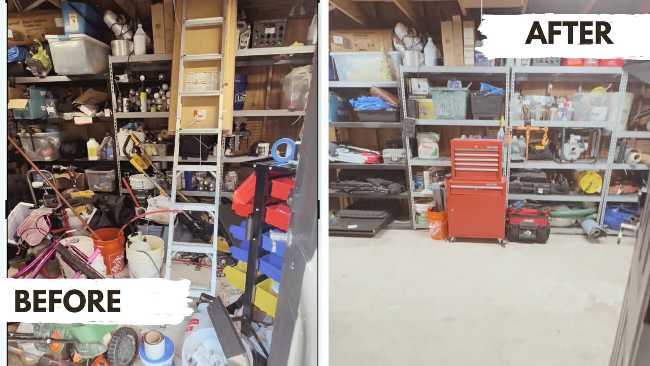 Before and after organizing project photo 1